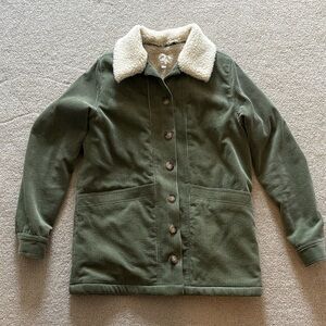 Sézane Sage Green Corduroy Will Jacket